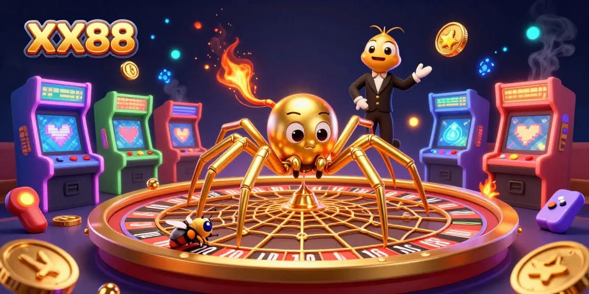 Engage in thrilling bets at XX88's dynamic roulette, enriched with exciting arcade visuals.