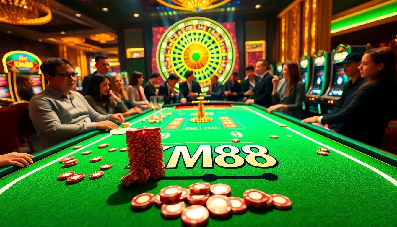 Experience thrilling play at km88 abcvip's premium casino with exciting games and vibrant atmosphere.