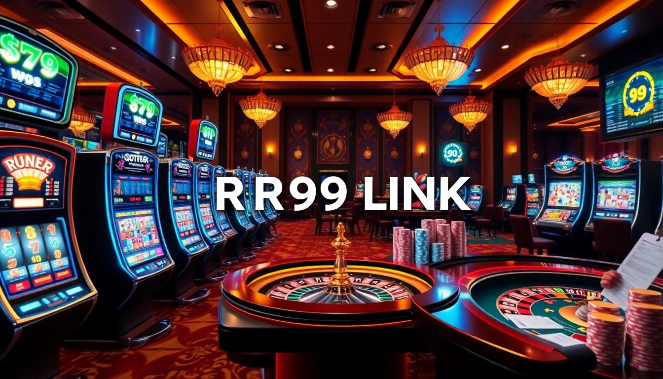 Experience luxury gaming at RR99 LINK with dazzling casino visuals and vibrant slot machines.