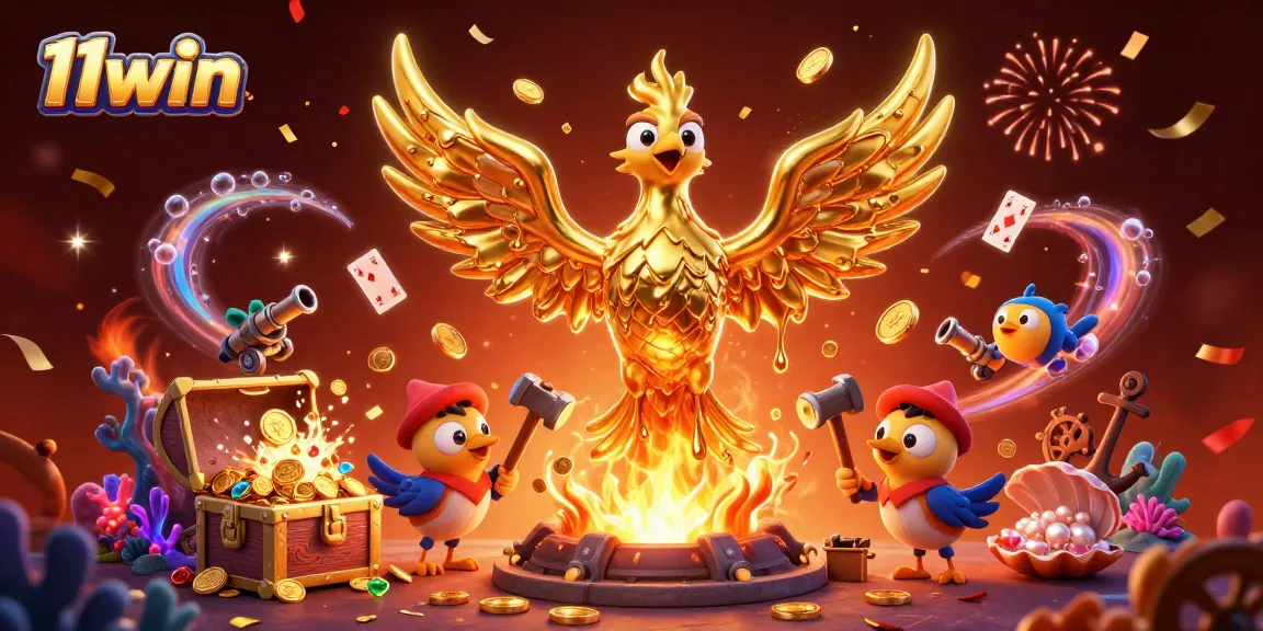 Experience 11win's excitement with this vibrant 3D illustration showcasing the thrill of gaming.