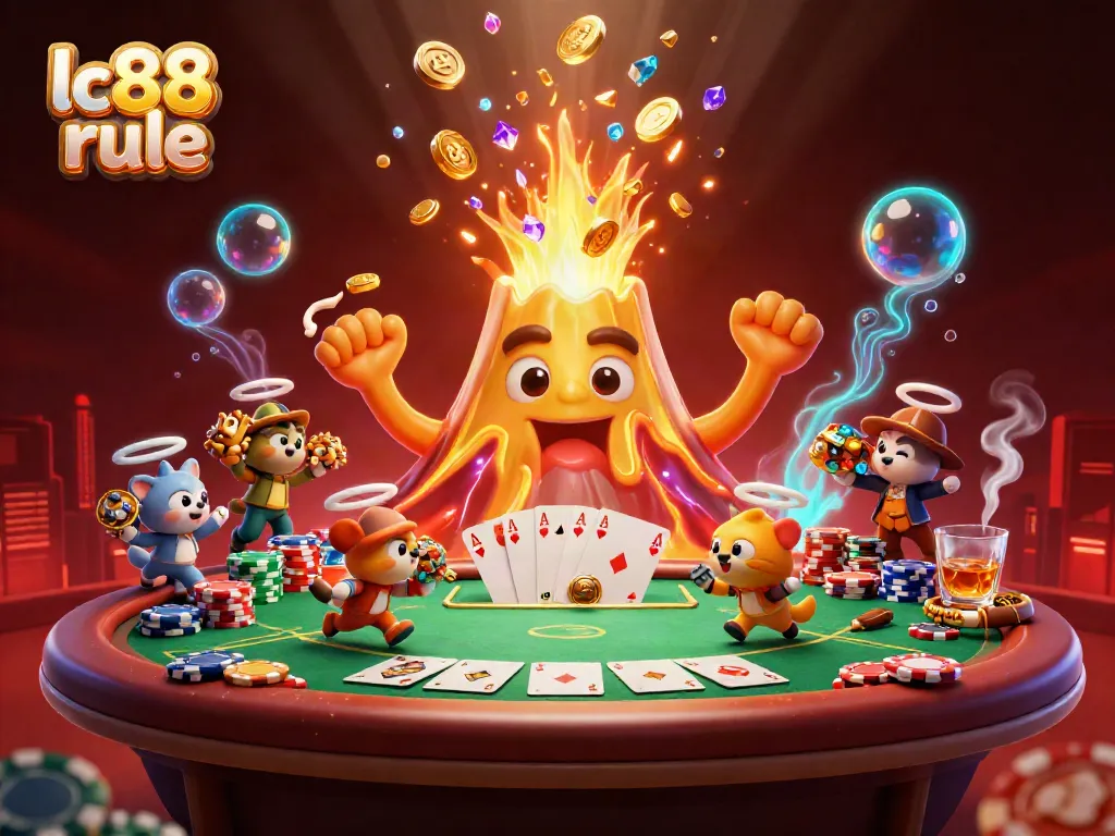 Experience the thrilling lc88 rule in a vibrant casino scene filled with treasure and excitement.