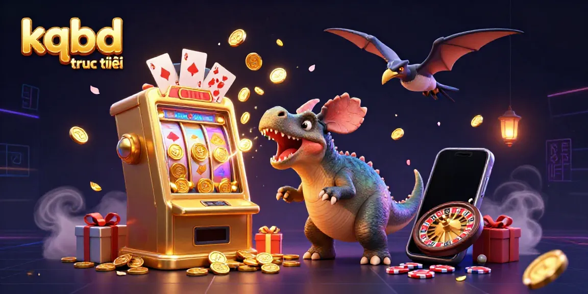 Experience thrilling kqbd truc tiếp live action with dynamic dinosaurs and dazzling jackpot coins.