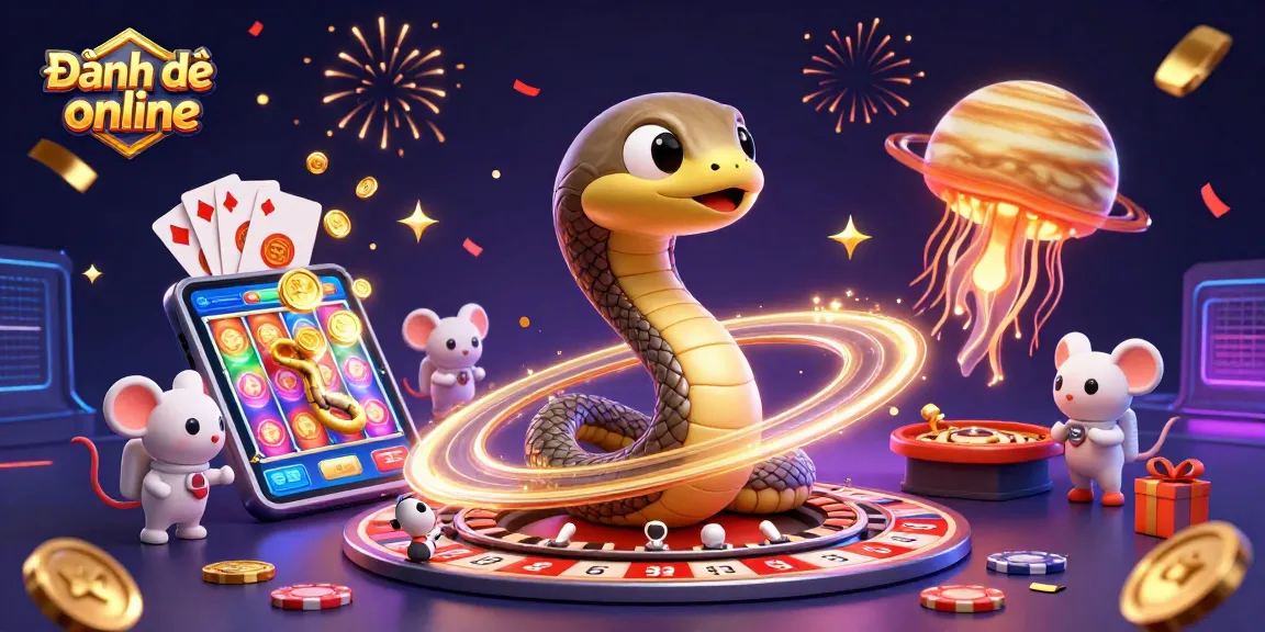 Engage in Đánh đề online with vibrant space-themed casino elements and exciting gameplay visuals.