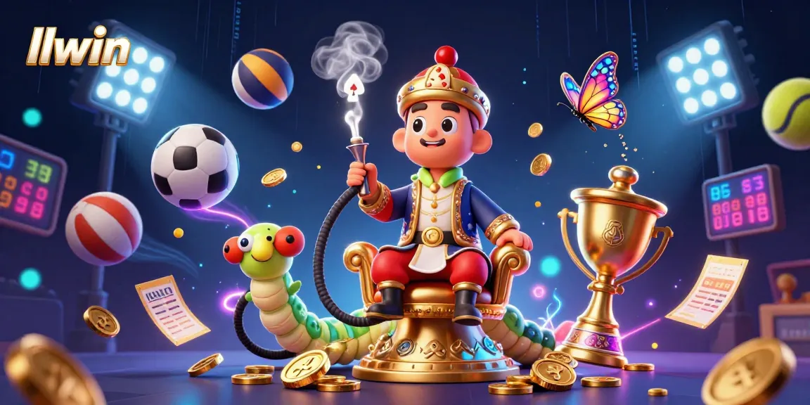 Experience thrilling bets with llwin in this lively 3D casino illustration featuring dynamic sports elements and vibrant colors.