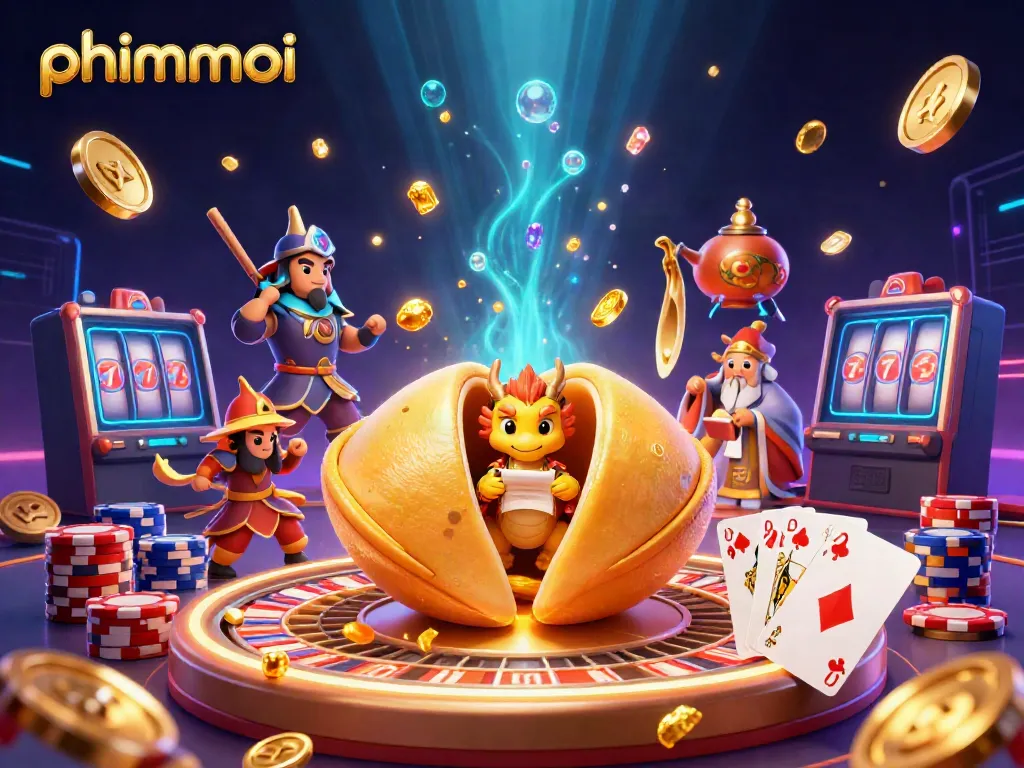 Experience thrilling chances with phimmoi online casino, showcasing dynamic characters amidst gold and action.