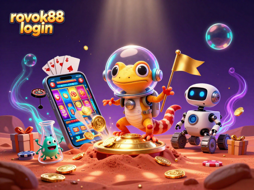 Experience the thrilling world of gambling with rokok88 login, exploring a vibrant 3D casino adventure.
