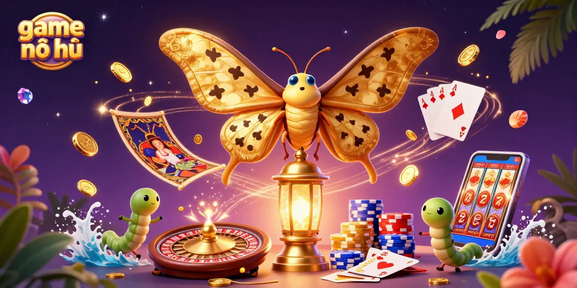 Experience game nổ hũ with fantastical visuals of winning moments, golden coins, and spinning reels.