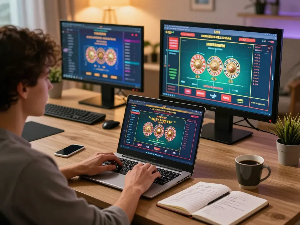 Player engaging with live dealer games on 789 bet platform, showcasing an interactive online gaming experience.