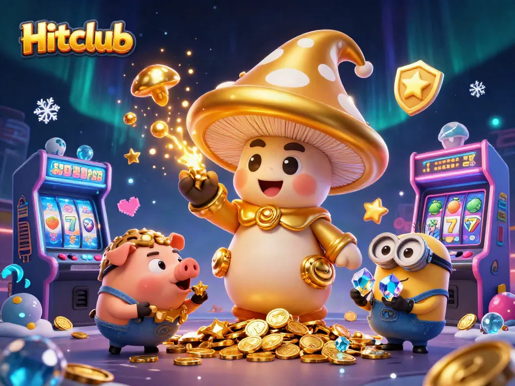 Experience thrilling gaming at Hitclub with vibrant 3D casino art featuring engaging characters and rich symbols.