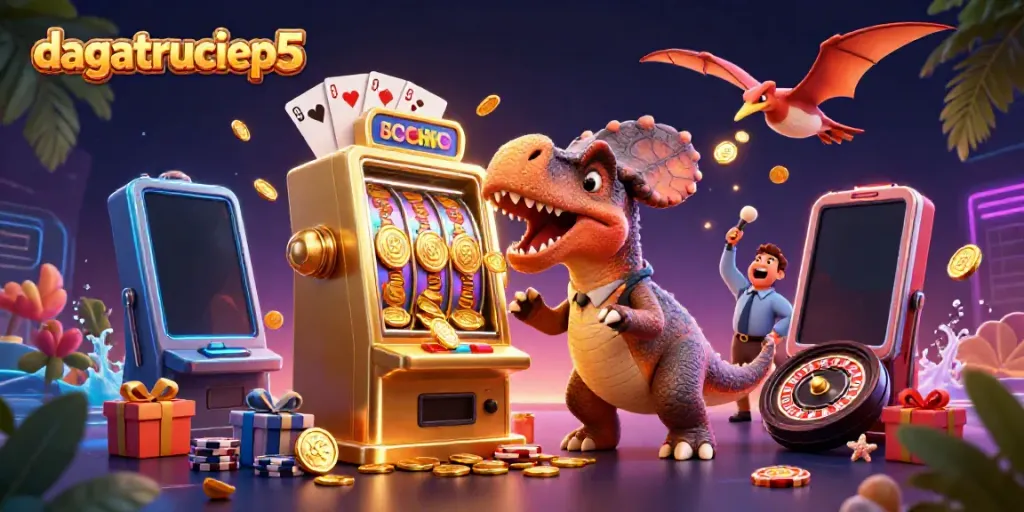Catch jackpot coins at dagatructiep5 with dynamic slot action and engaging characters in a lively scene.