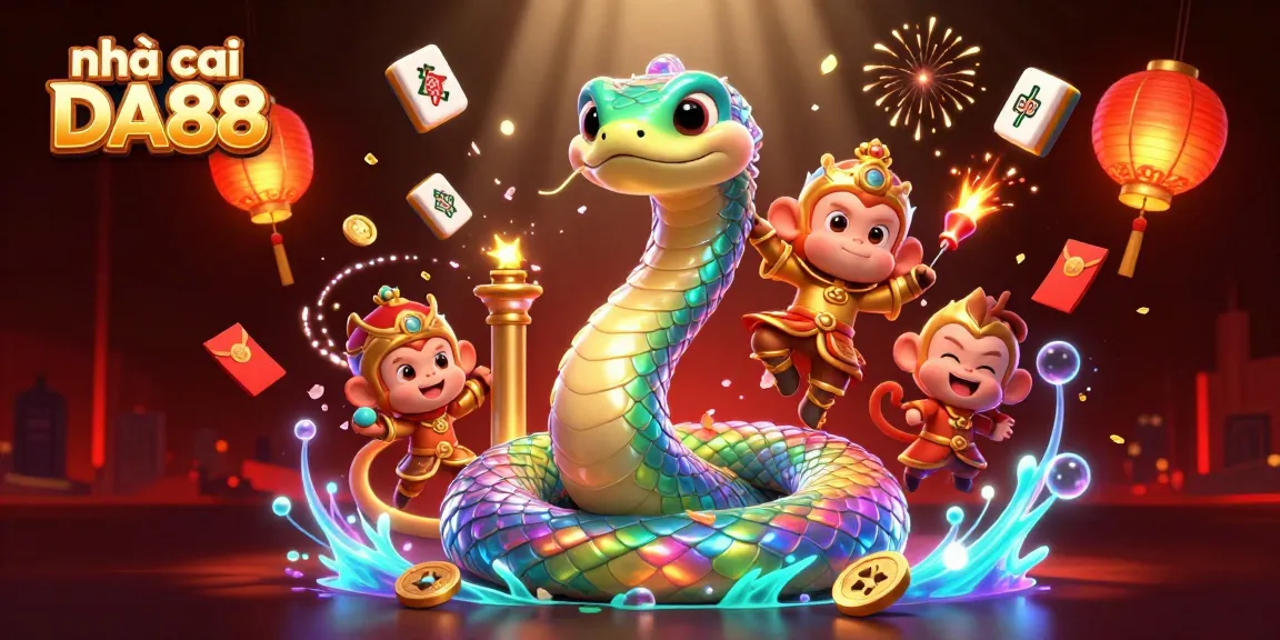 Experience thrilling gaming at nhà cái DA88 with a vibrant illustration of a colorful casino scene.