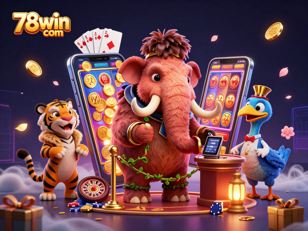 Engage in thrilling gameplay at 78win com with vibrant casino characters and dynamic gaming elements.