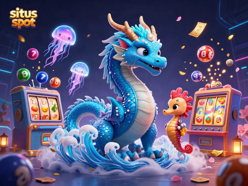 Engage in thrilling slots at situs slot with vibrant characters and dynamic game elements in an immersive scene.