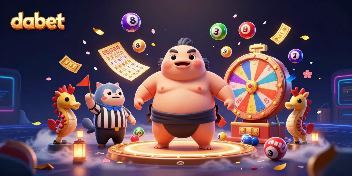 Engage with dabet's vibrant underwater casino scene featuring dynamic lottery elements and characters.