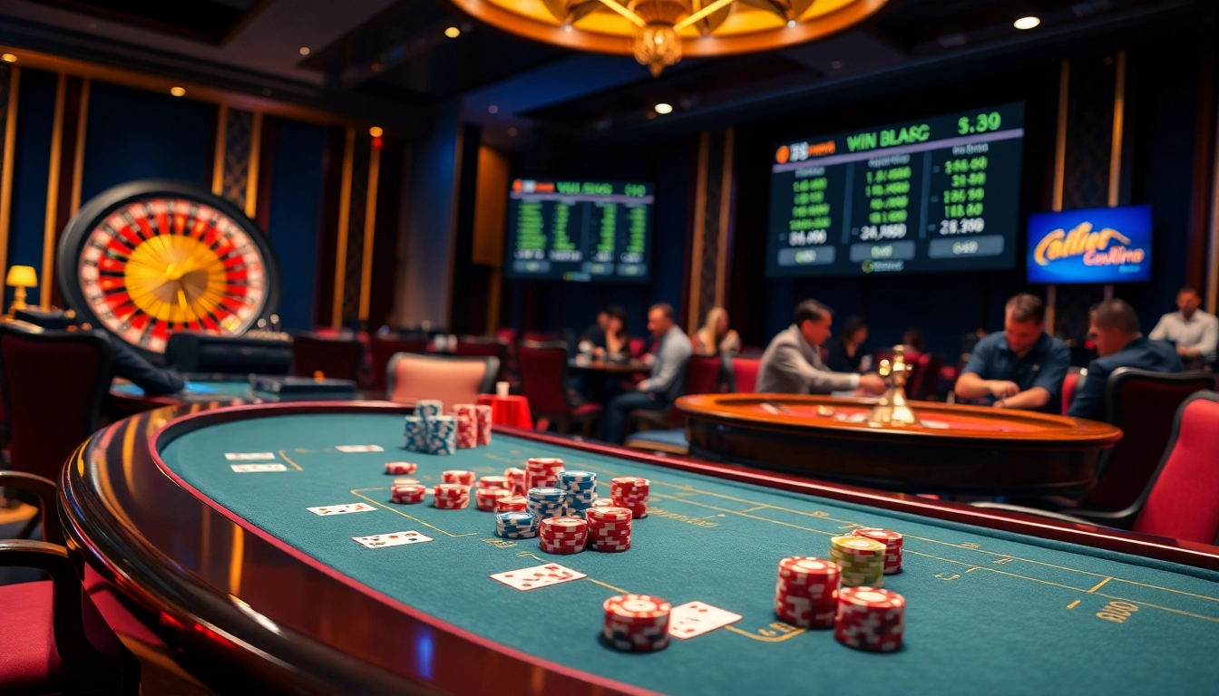 Immerse in the excitement at 78winn.co with vibrant poker chips and an engaging casino atmosphere.