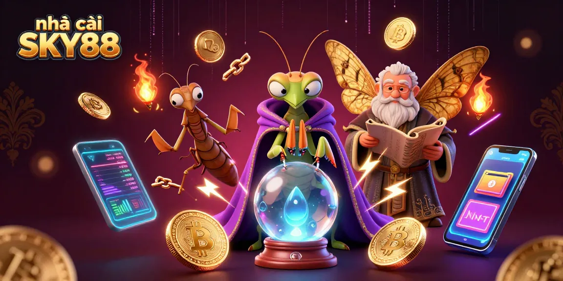 Engage with nhà cái SKY88 to explore unique gambling strategies in a captivating illustration.