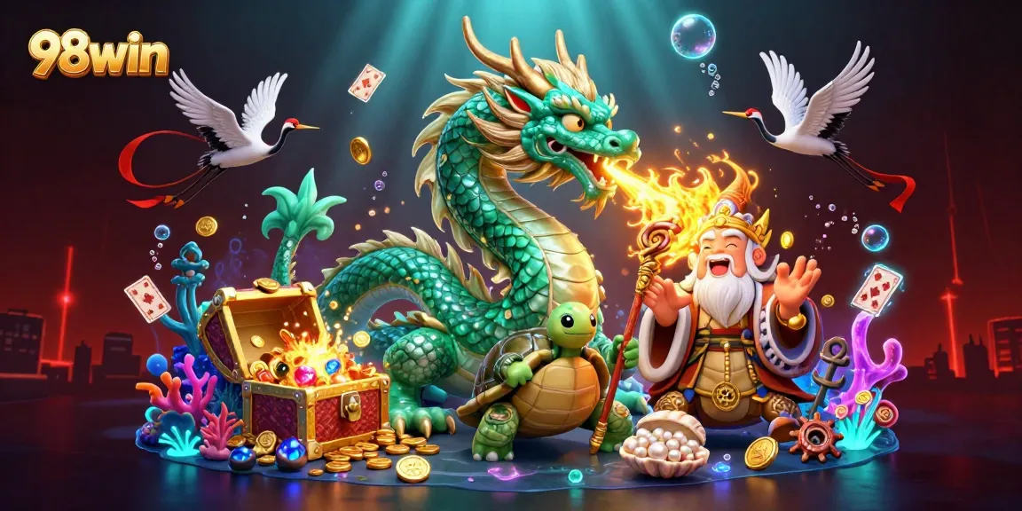Experience thrilling gameplay action at 98win with emerald dragon and lucky cranes.