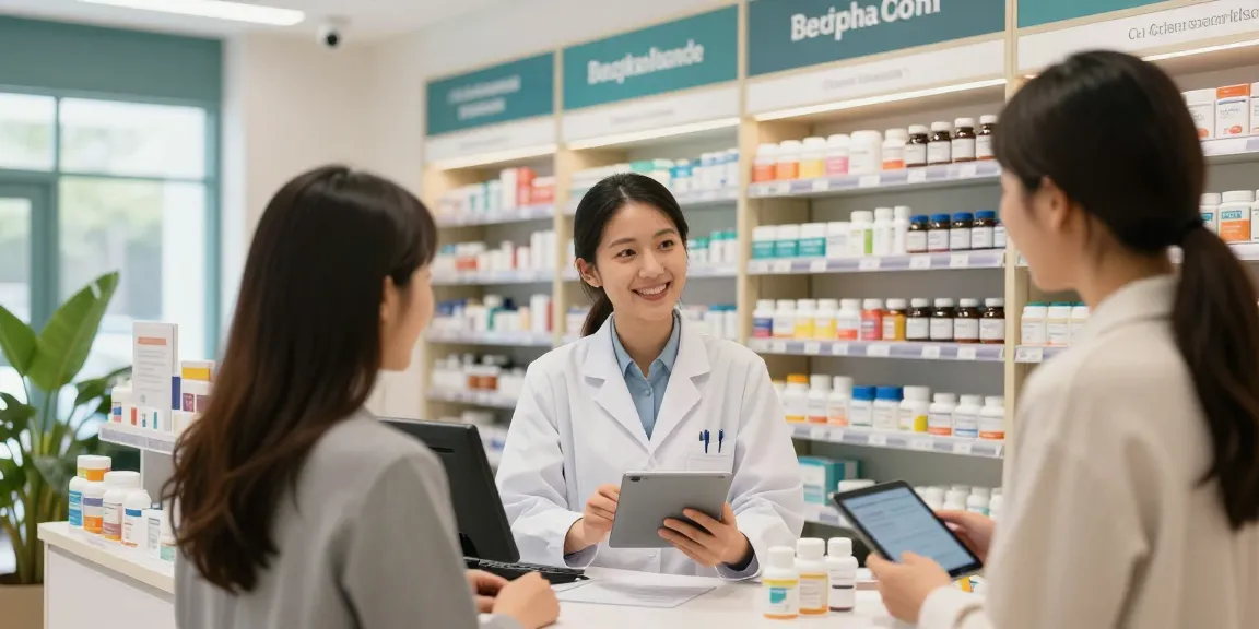 Persoonlijk advies in Unique Pharma Shop met medicijnen en supplementen.
