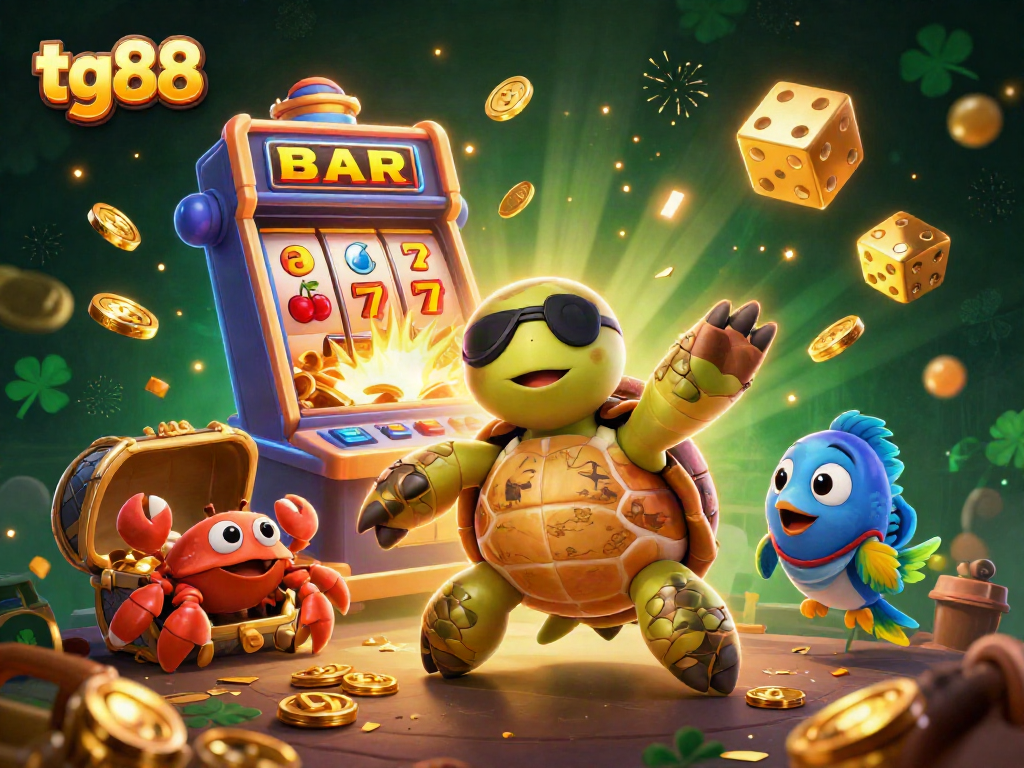 Engage with tg88's thrilling 3D casino adventure featuring vibrant characters and jackpot excitement.