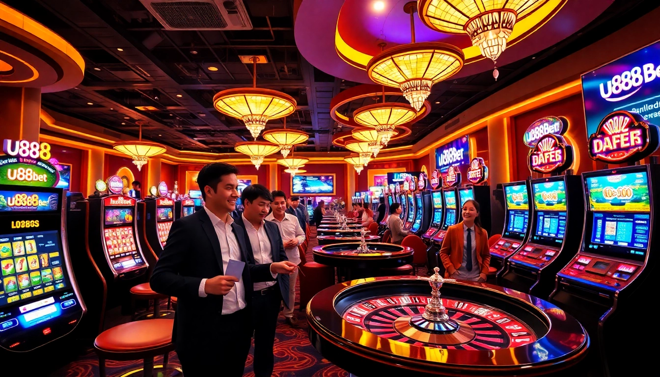 Experience thrilling gameplay at U888 bet with immersive action at poker tables and slot machines.