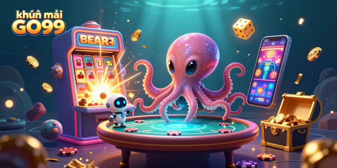 Engage in exciting gameplay with khuyến mãi GO99, showcasing vibrant casino elements and an entertaining scene.