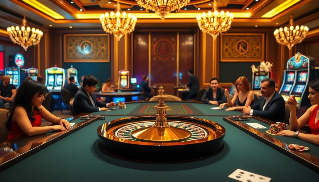 Experience the thrill of casino gaming at https://bin88.help/, featuring luxury poker tables and roulette wheels.