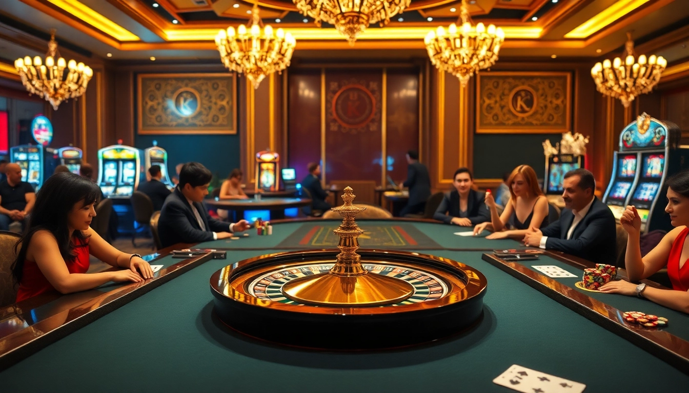 Experience the thrill of casino gaming at https://bin88.help/, featuring luxury poker tables and roulette wheels.