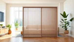 Bekijk hordeur op maat met een strak en functioneel ontwerp in een moderne woonkamer.