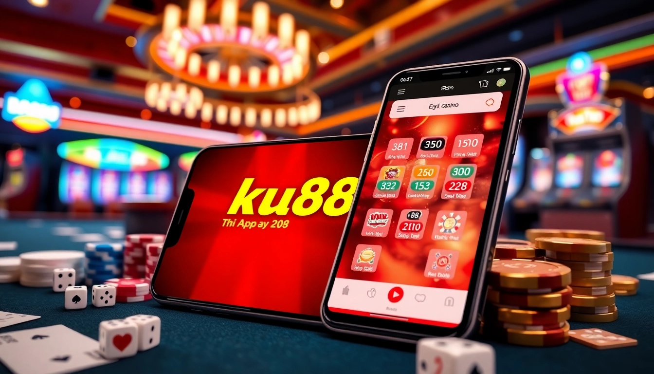 Tải app ku88 for seamless online betting experience with vibrant casino elements.