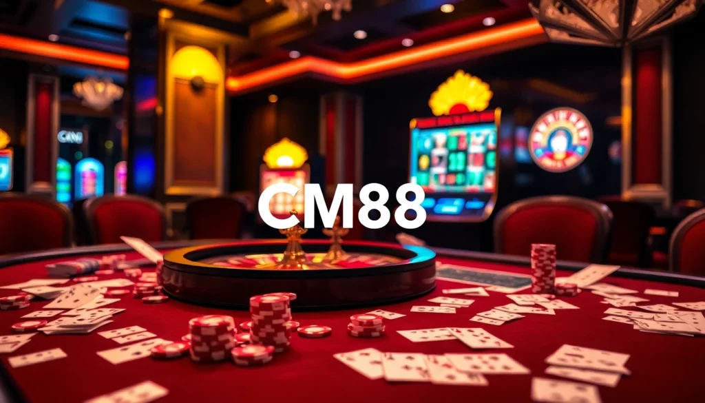 Players at the casino table enjoying the thrilling experience of CM88 gaming atmosphere.