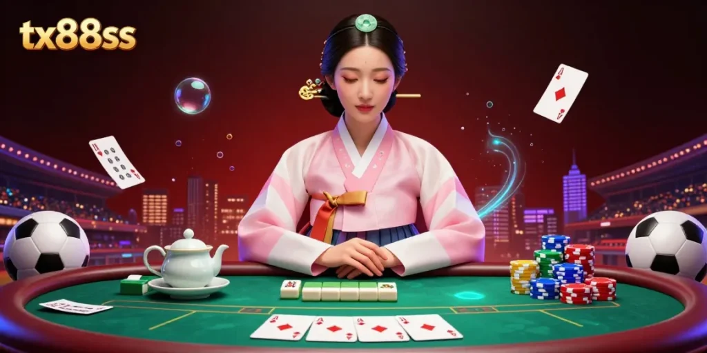 Experience exciting betting strategies at tx88ss with vibrant sports elements and elegant casino ambiance.