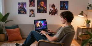 Engaging with nsfw character ai in a cozy, imaginative digital roleplay environment.