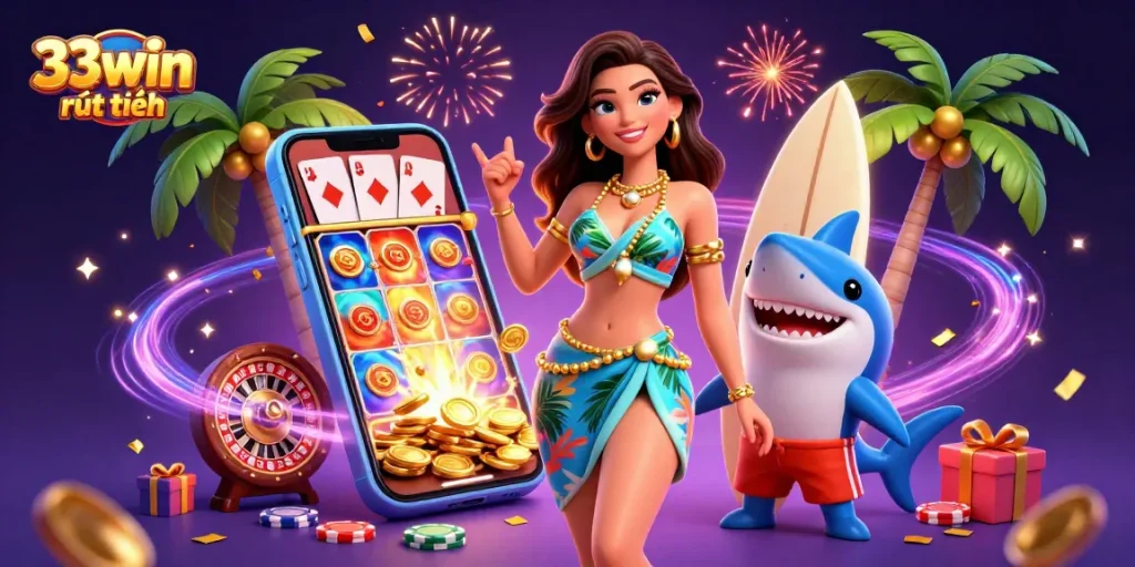 Engage in thrilling gameplay with 33win rút tiền featuring fun characters and dynamic gaming elements.